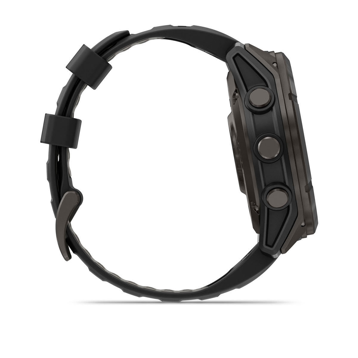 fēnix® 8 Pro – 51 mm, MicroLED Sapphire, Carbon Gray DLC Titanium with Black/Pebble Gray Silicone Band