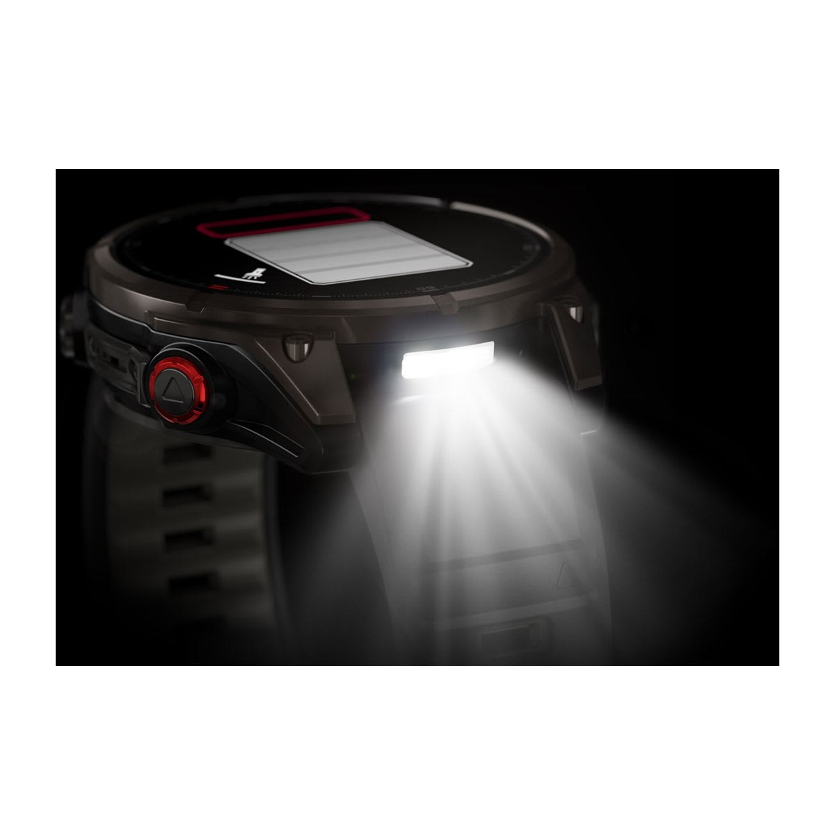fēnix® 8 Pro – 47 mm, AMOLED Sapphire, Carbon Gray DLC Titanium with Black/Pebble Gray Silicone Band