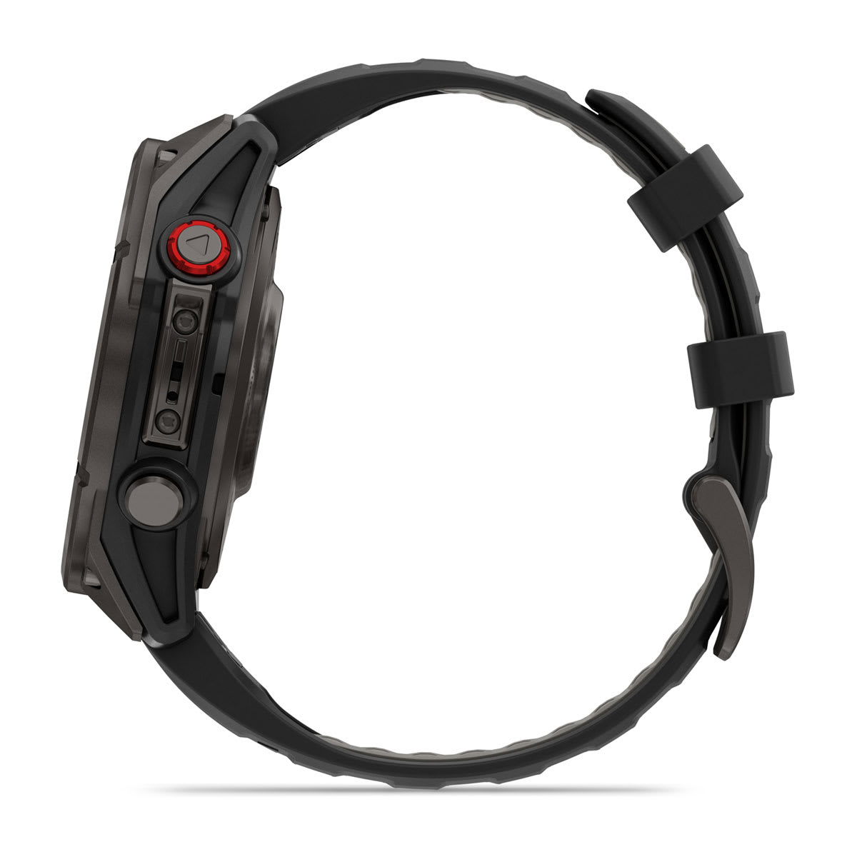 fēnix® 8 Pro – 47 mm, AMOLED Sapphire, Carbon Gray DLC Titanium with Black/Pebble Gray Silicone Band