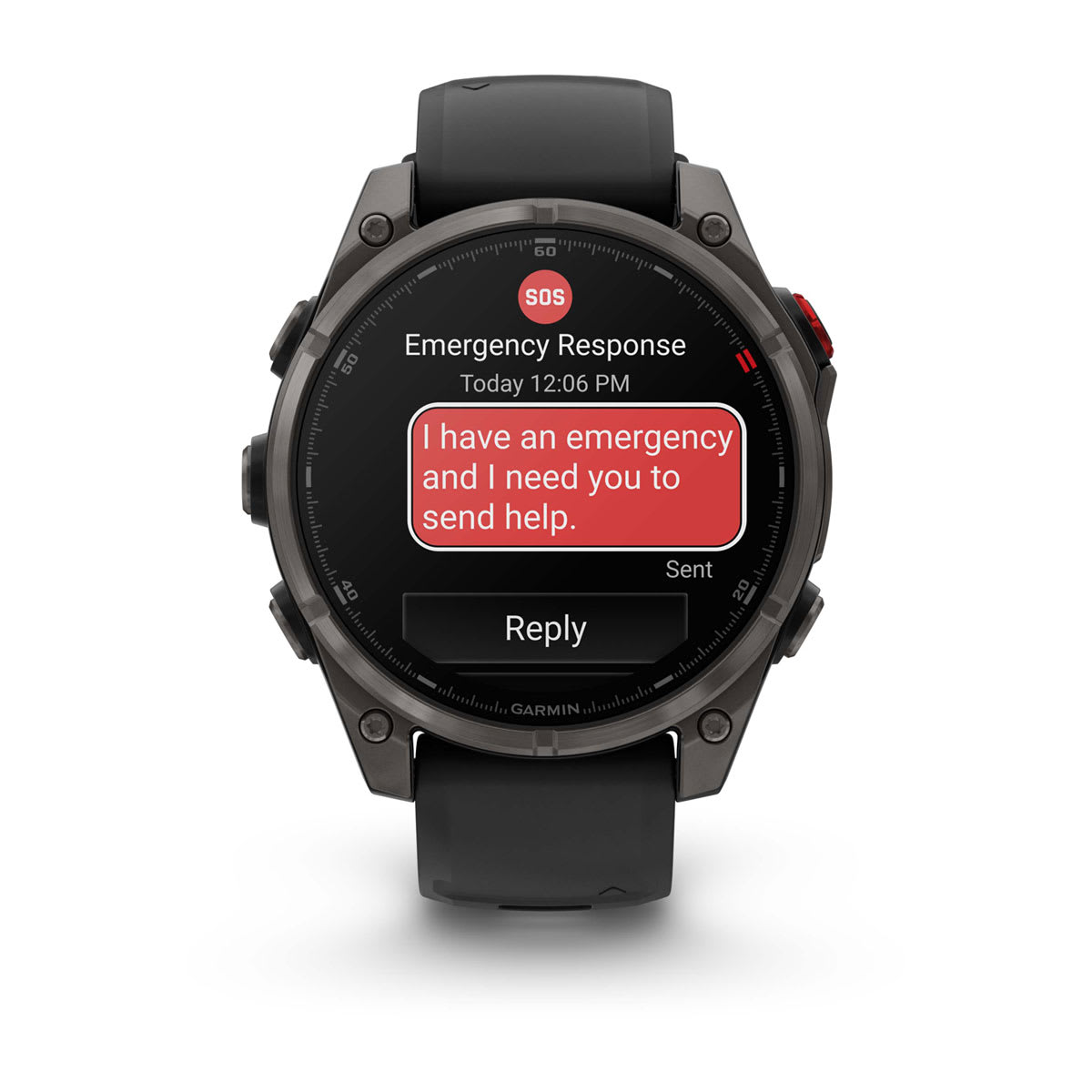 fēnix® 8 Pro – 47 mm, AMOLED Sapphire, Carbon Gray DLC Titanium with Black/Pebble Gray Silicone Band