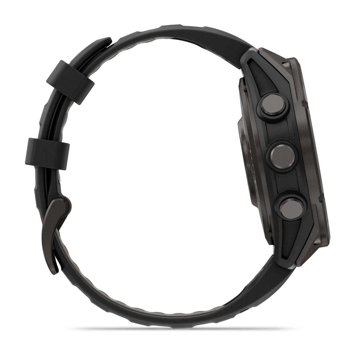fēnix® 8 Pro – 47 mm, AMOLED Sapphire, Carbon Gray DLC Titanium with Black/Pebble Gray Silicone Band
