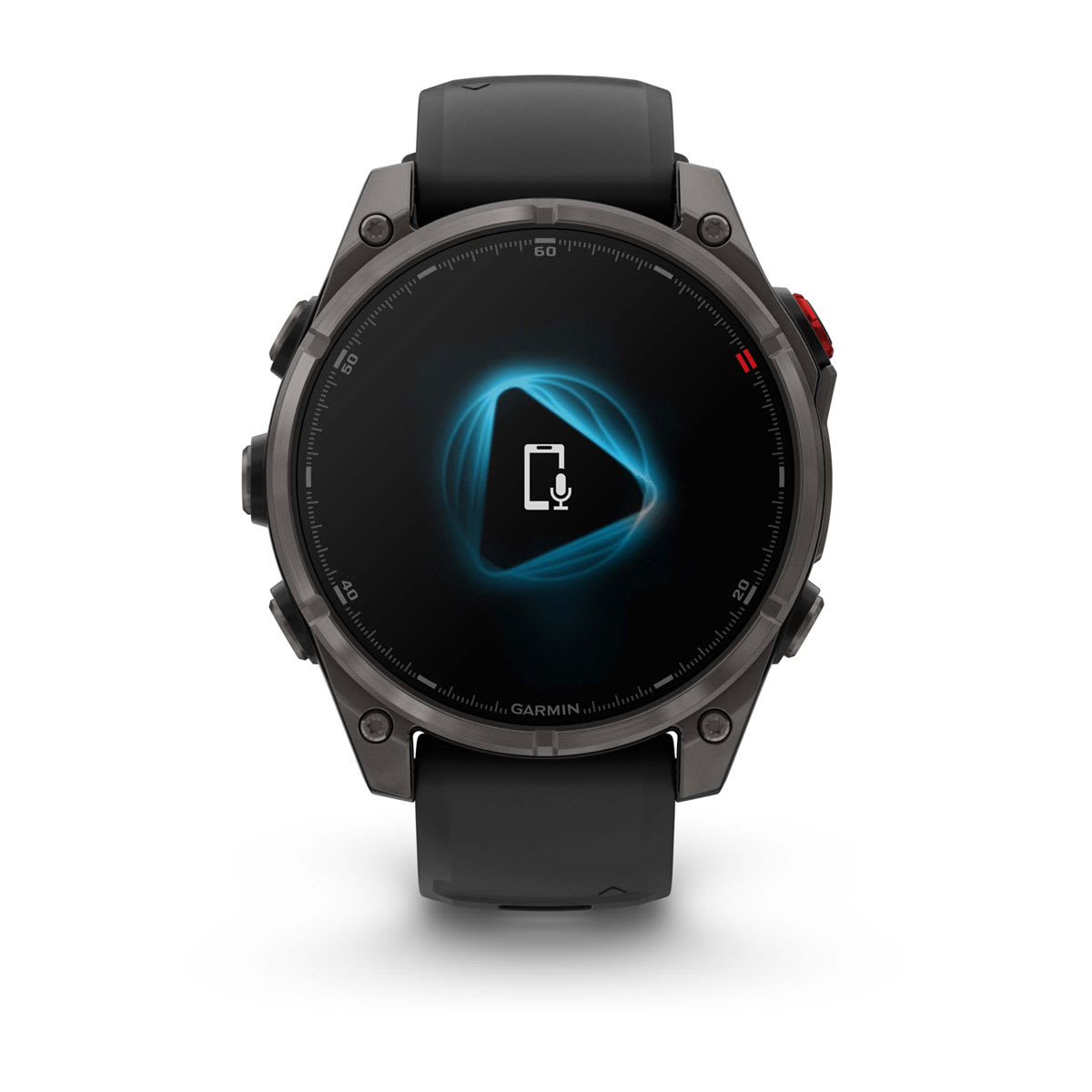 fēnix® 8 Pro – 47 mm, AMOLED Sapphire, Carbon Gray DLC Titanium with Black/Pebble Gray Silicone Band