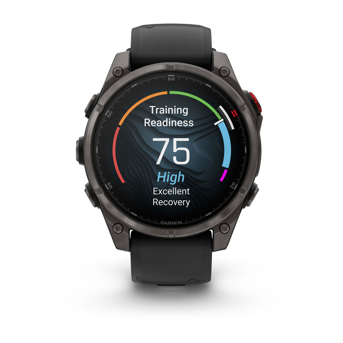 fēnix® 8 Pro – 47 mm, AMOLED Sapphire, Carbon Gray DLC Titanium with Black/Pebble Gray Silicone Band