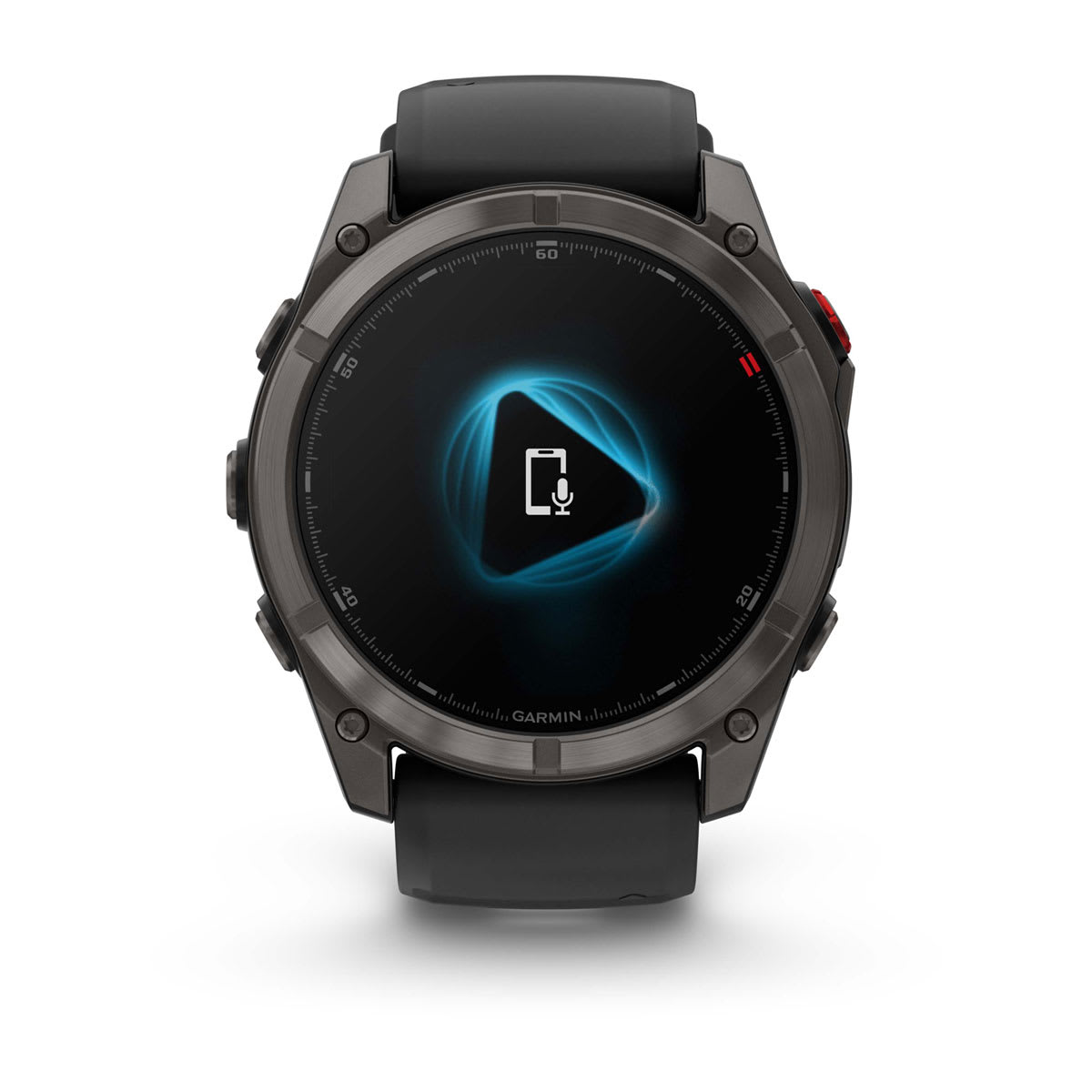 fēnix® 8 Pro – 51 mm, AMOLED Sapphire, Carbon Gray DLC Titanium with Black/Pebble Gray Silicone Band