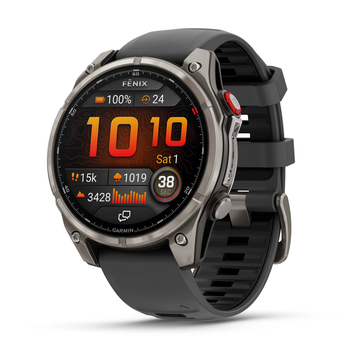 fēnix® 8 Pro – 47 mm, AMOLED Sapphire, Titanium with Graphite/Black Silicone Band