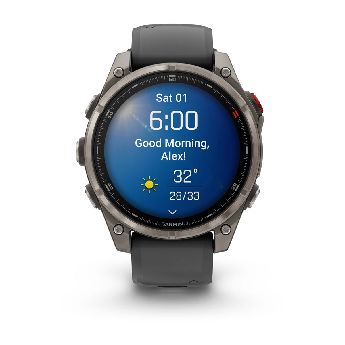 fēnix® 8 Pro – 47 mm, AMOLED Sapphire, Titanium with Graphite/Black Silicone Band