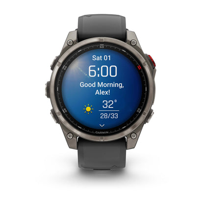 fēnix® 8 Pro – 47 mm, AMOLED Sapphire, Titanium with Graphite/Black Silicone Band