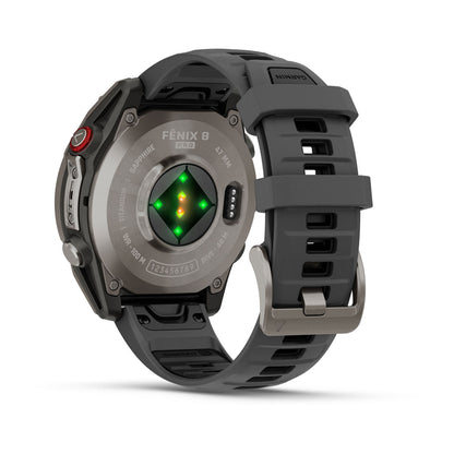 fēnix® 8 Pro – 47 mm, AMOLED Sapphire, Titanium with Graphite/Black Silicone Band