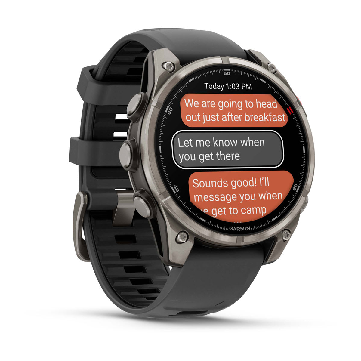 fēnix® 8 Pro – 47 mm, AMOLED Sapphire, Titanium with Graphite/Black Silicone Band