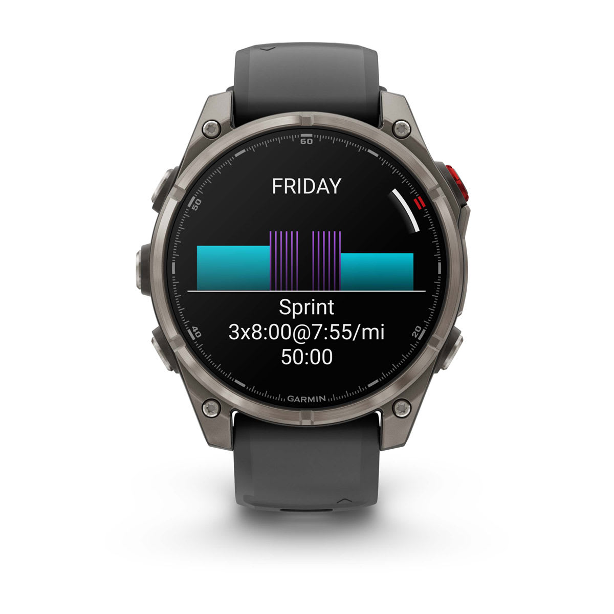 fēnix® 8 Pro – 47 mm, AMOLED Sapphire, Titanium with Graphite/Black Silicone Band