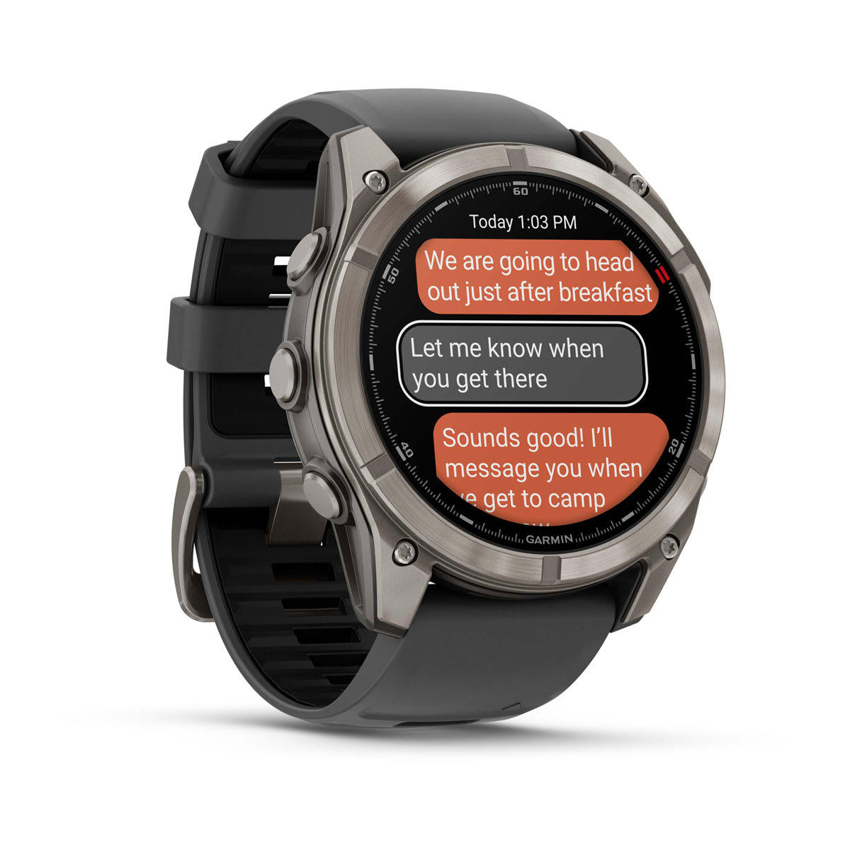 fēnix® 8 Pro – 51 mm, AMOLED Sapphire, Titanium with Graphite/Black Silicone Band