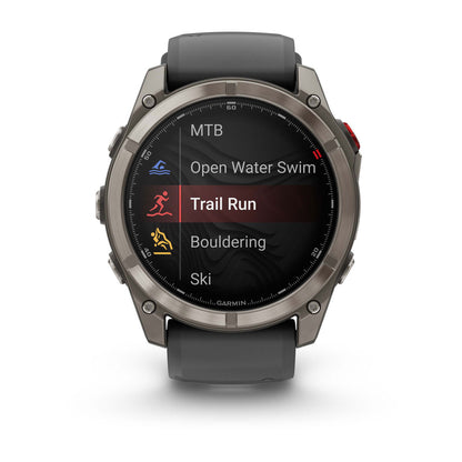 fēnix® 8 Pro – 51 mm, AMOLED Sapphire, Titanium with Graphite/Black Silicone Band