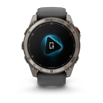 fēnix® 8 Pro – 51 mm, AMOLED Sapphire, Titanium with Graphite/Black Silicone Band