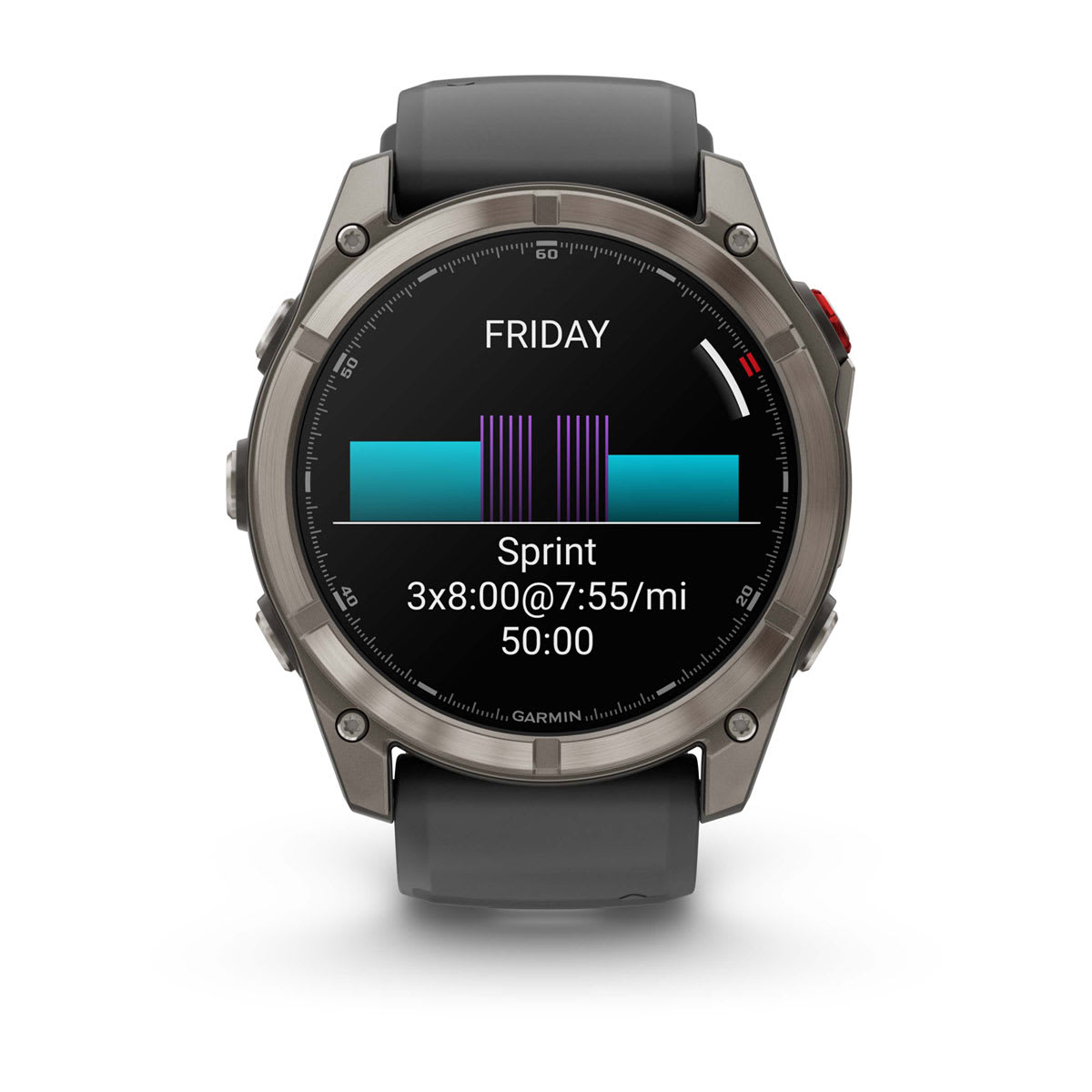 fēnix® 8 Pro – 51 mm, AMOLED Sapphire, Titanium with Graphite/Black Silicone Band