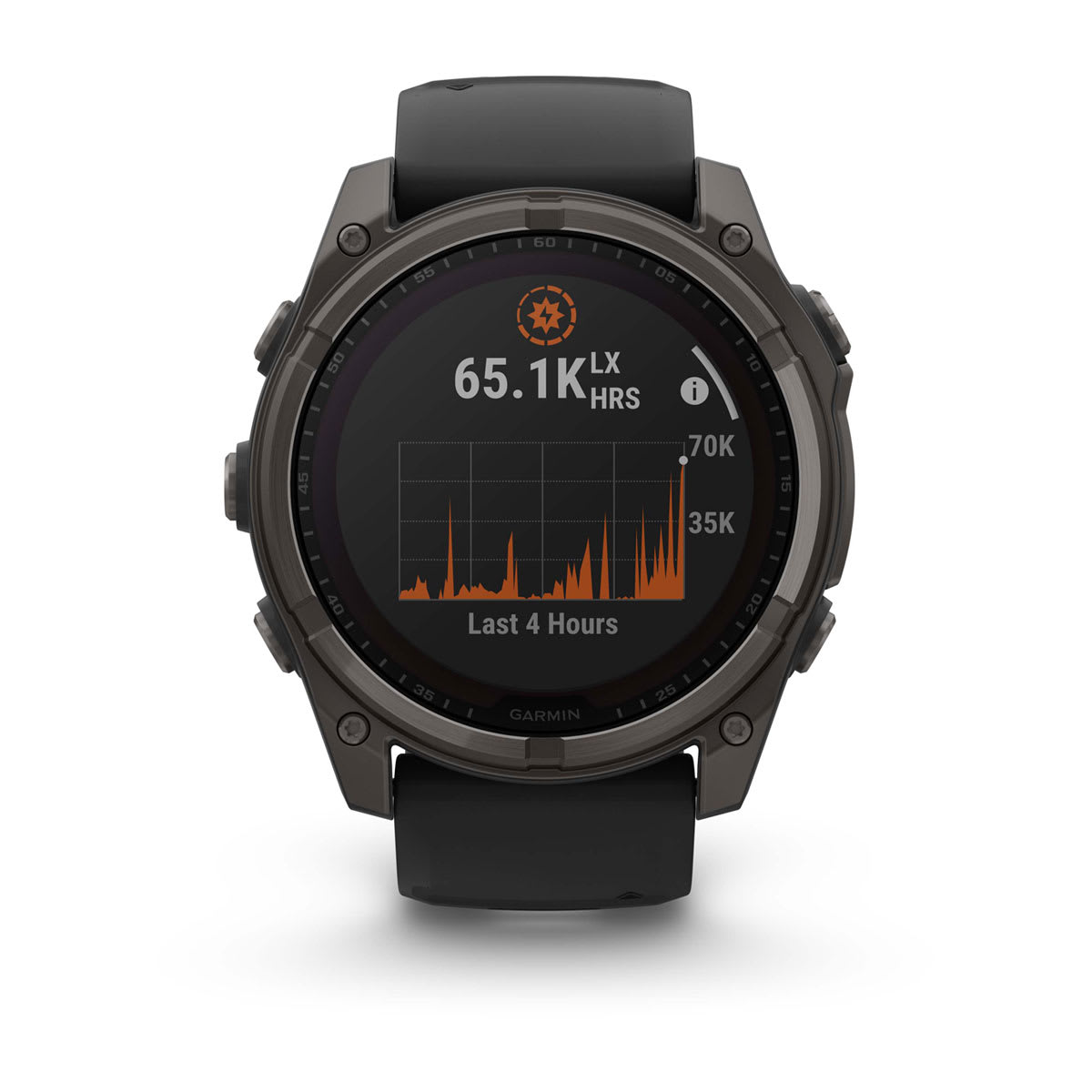 fēnix® 8 – 51 mm, Solar Sapphire, Carbon Gray DLC Titanium with Black/Pebble Gray Silicone Band