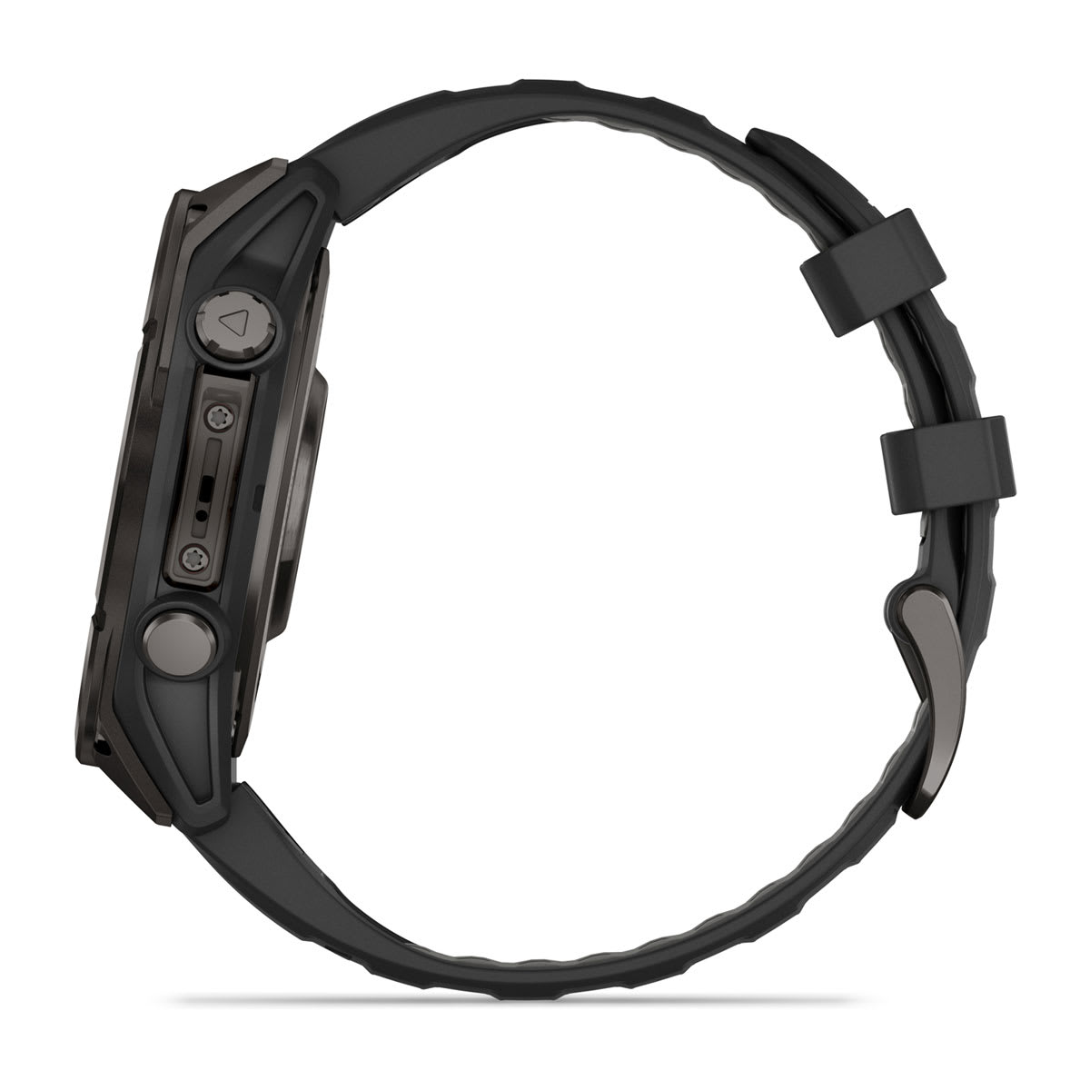 fēnix® 8 – 47 mm, AMOLED Sapphire, Carbon Gray DLC Titanium with Black/Pebble Gray Silicone Band