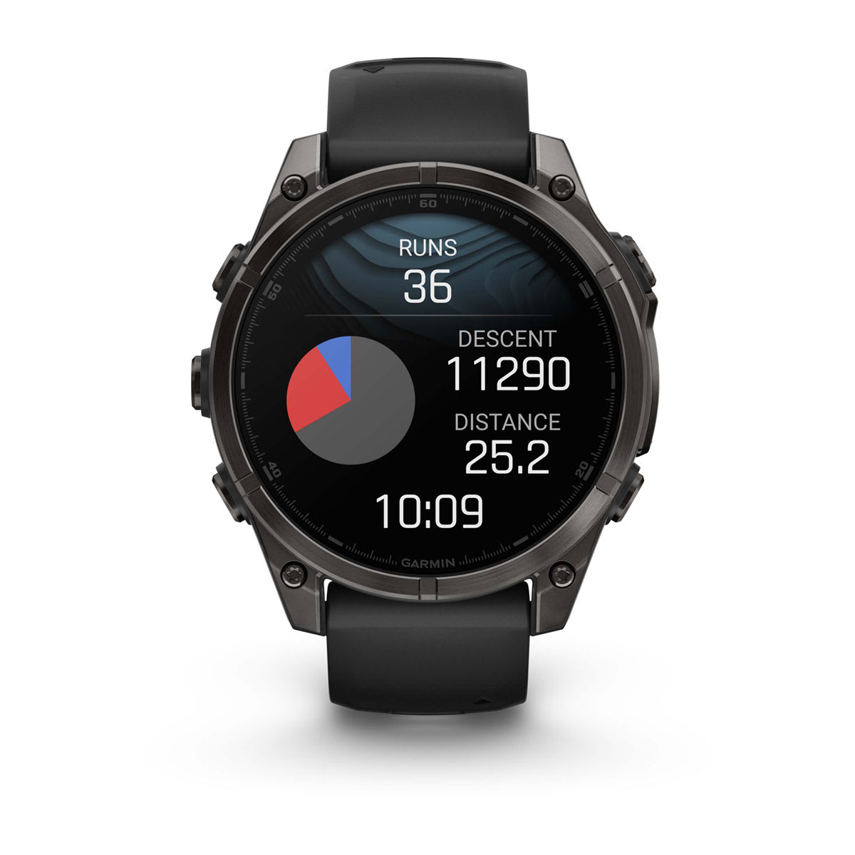 fēnix® 8 – 47 mm, AMOLED Sapphire, Carbon Gray DLC Titanium with Black/Pebble Gray Silicone Band