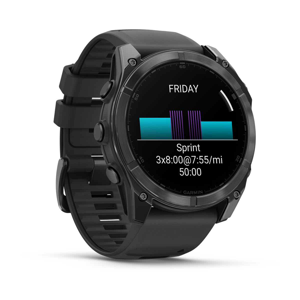 fēnix® 8 – 51 mm, AMOLED Slate Gray with Black Silicone Band