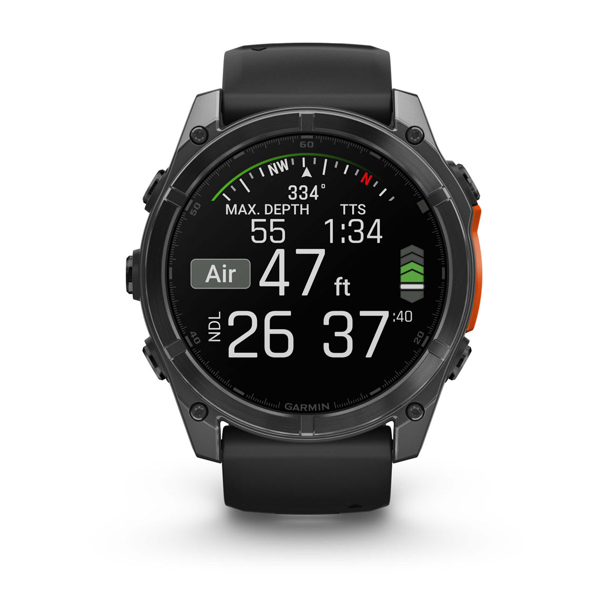fēnix® 8 – 51 mm, AMOLED Slate Gray with Black Silicone Band