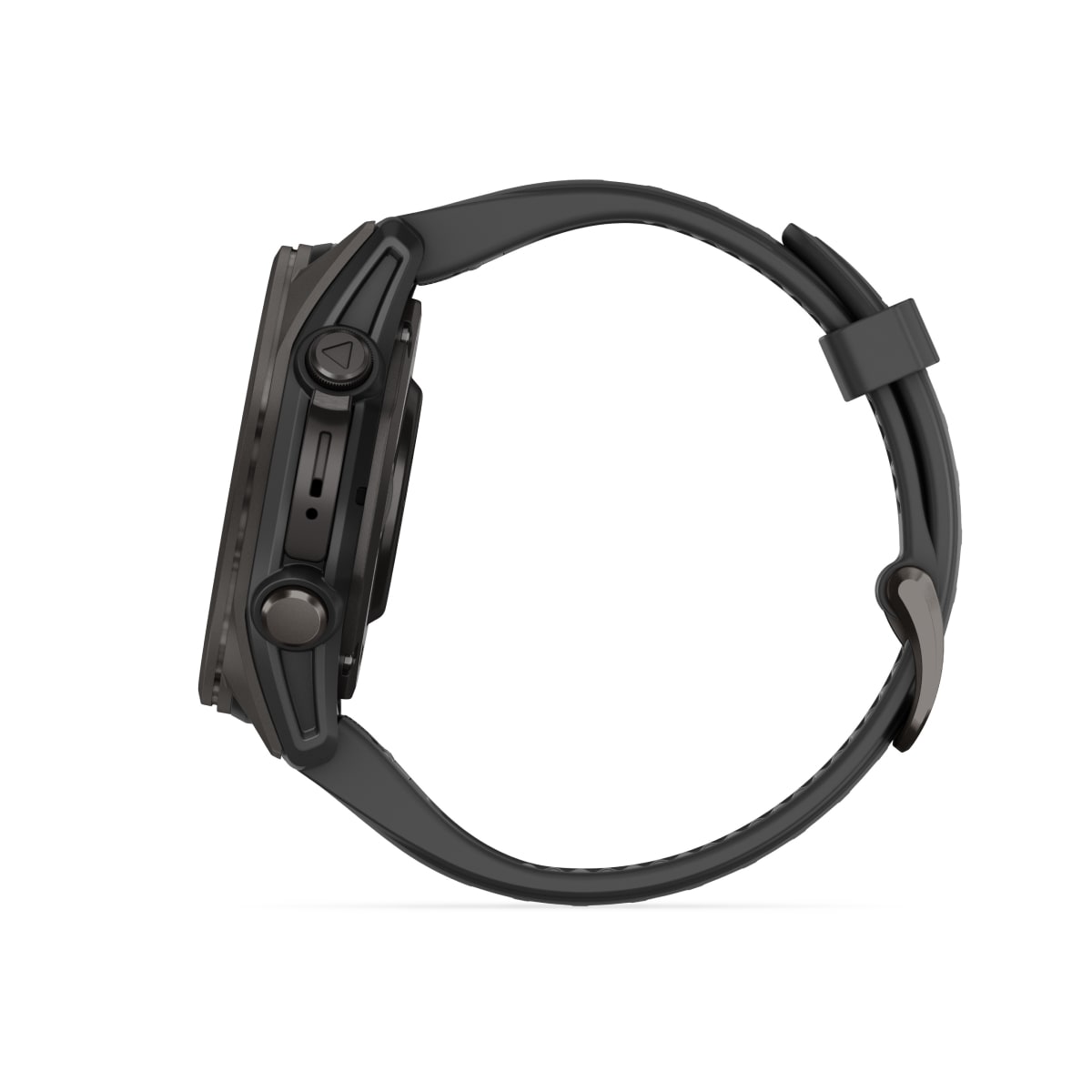 fēnix® 8 – 43 mm, AMOLED Sapphire, Carbon Gray DLC Titanium with Black/Pebble Gray Silicone Band