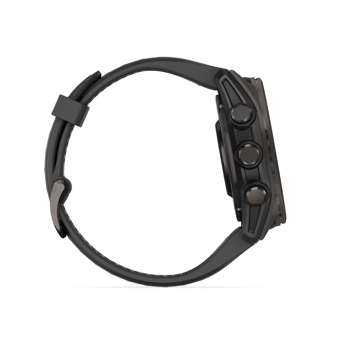 fēnix® 8 – 43 mm, AMOLED Sapphire, Carbon Gray DLC Titanium with Black/Pebble Gray Silicone Band