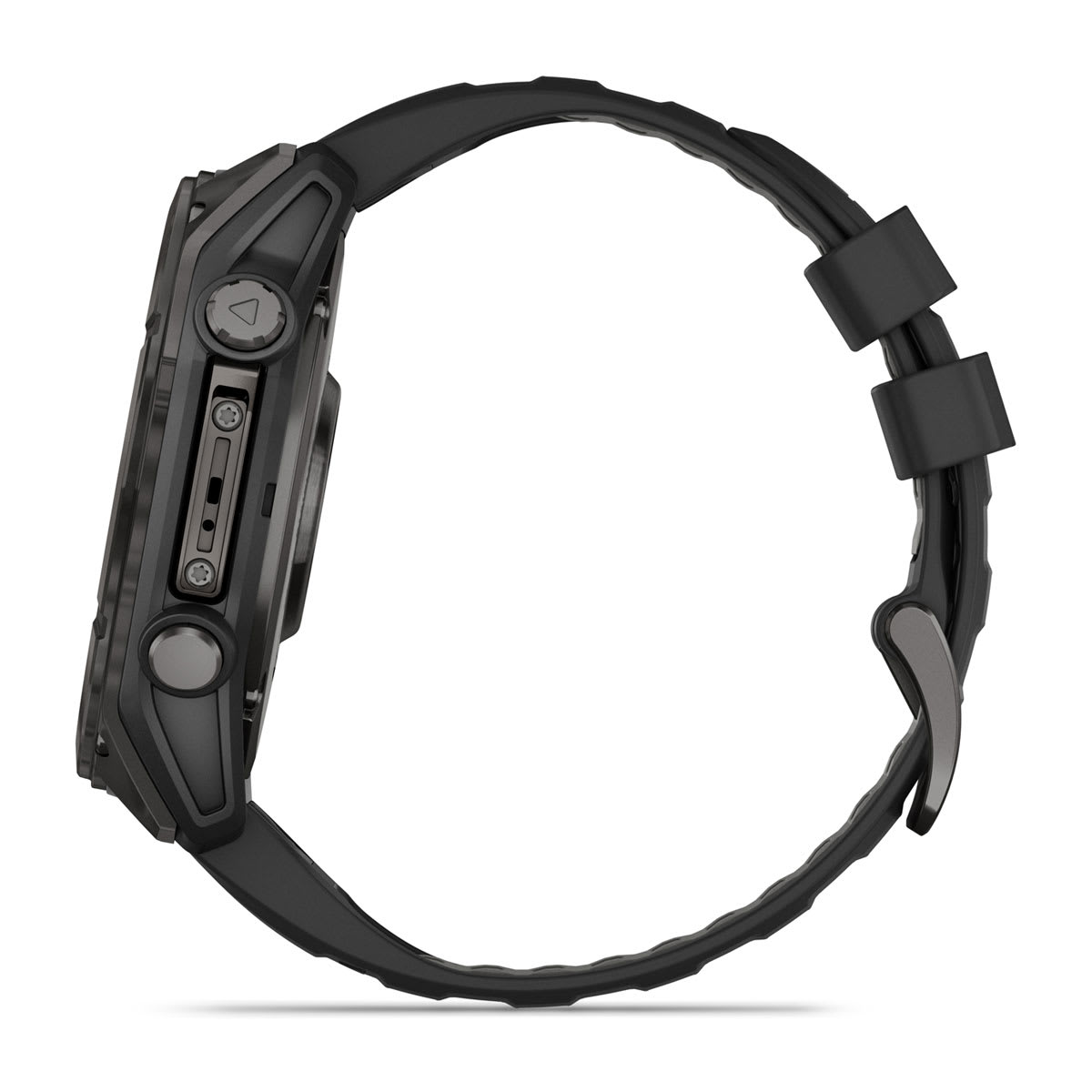 fēnix® 8 – 51 mm, AMOLED Sapphire, Carbon Gray DLC Titanium with Black/Pebble Gray Silicone Band
