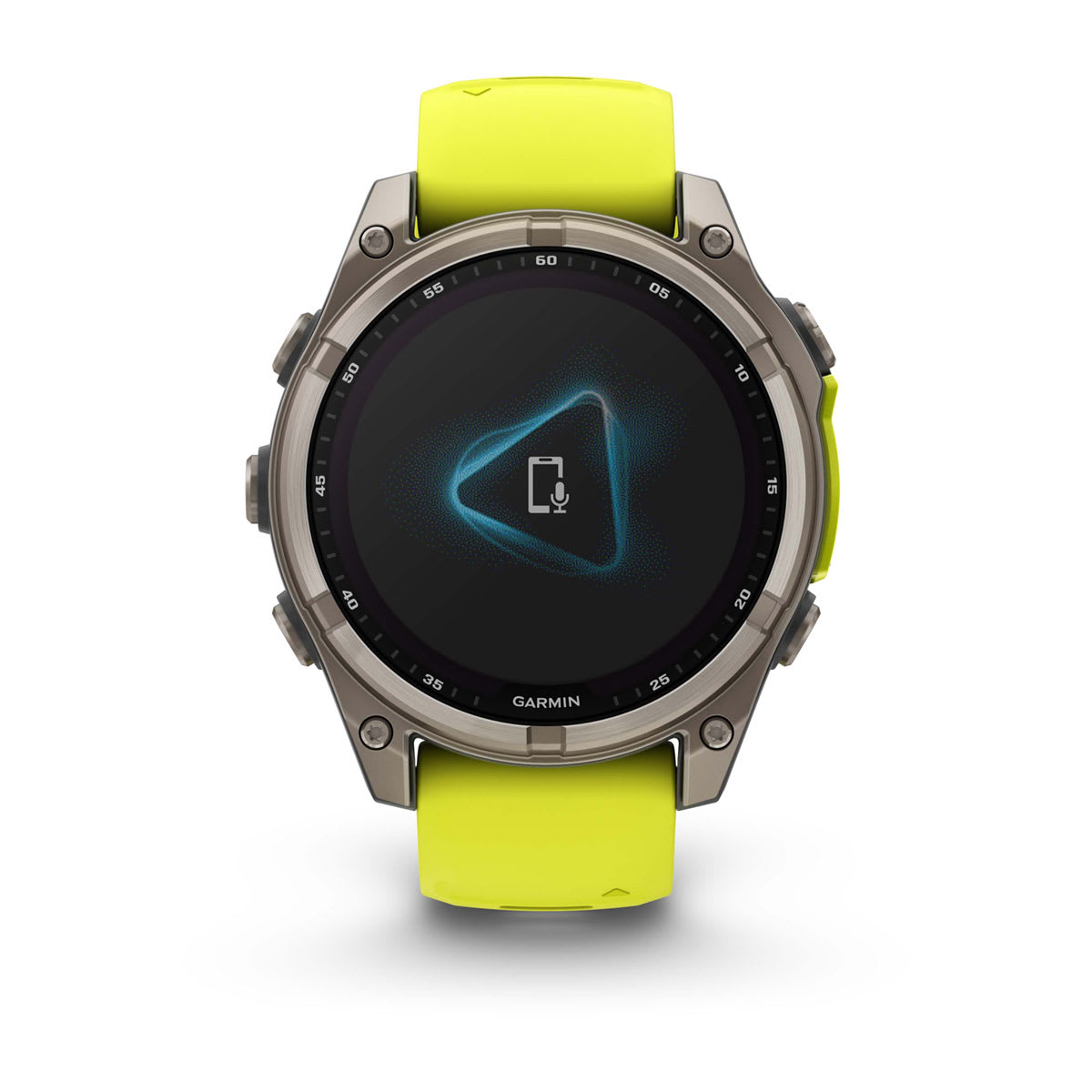 fēnix® 8 – 47 mm, Solar Sapphire, Titanium with Amp Yellow/Graphite Silicone Band