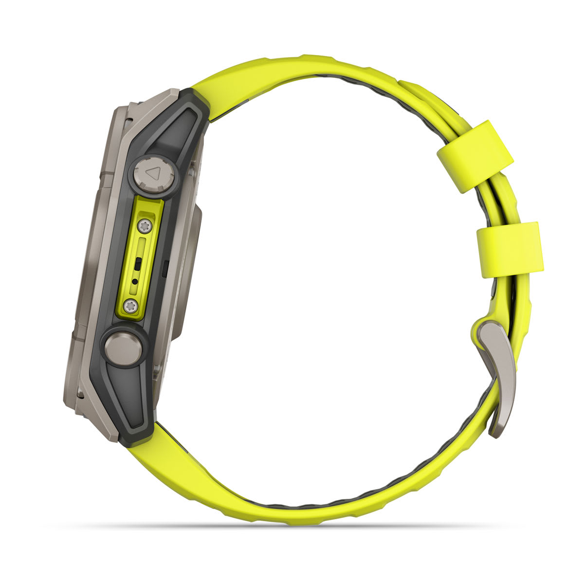 fēnix® 8 – 51 mm, Solar Sapphire, Titanium with Amp Yellow/Graphite Silicone Band