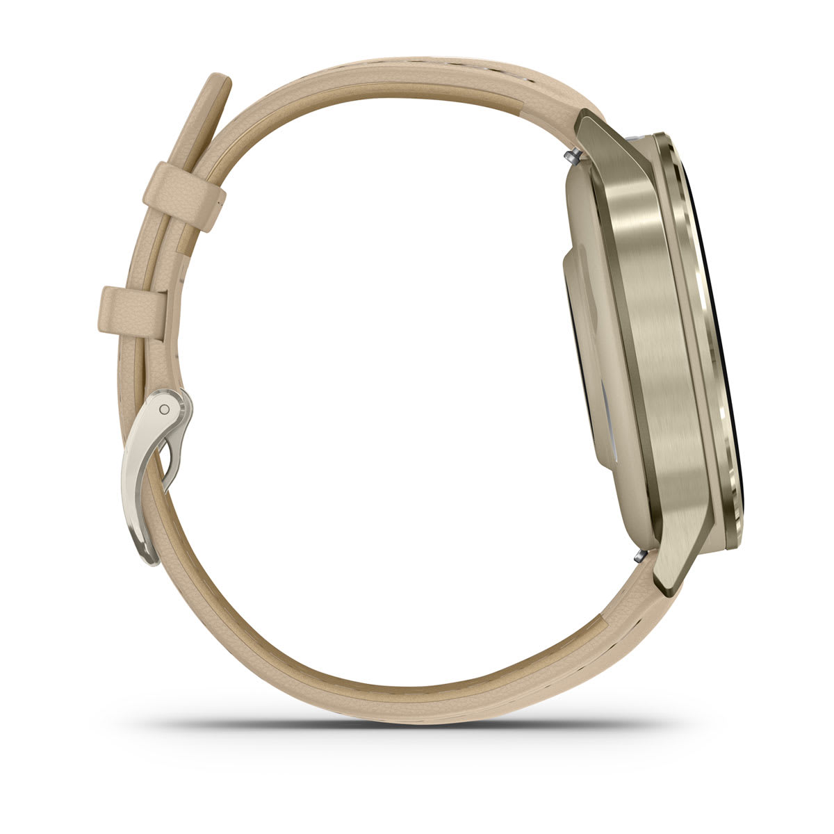 Venu® 4 – 41 mm Lunar Gold with Bone Silicone Band and Light Sand Leather Band