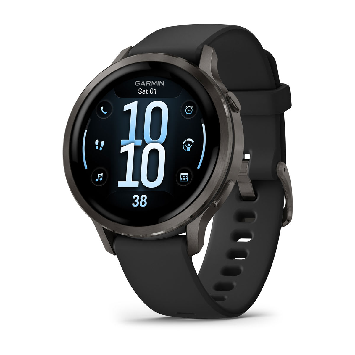 Venu® 4 – 41 mm Slate with Black Silicone Band