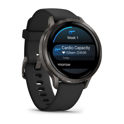 Venu® 4 – 41 mm Slate with Black Silicone Band