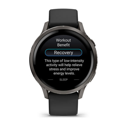 Venu® 4 – 41 mm Slate with Black Silicone Band