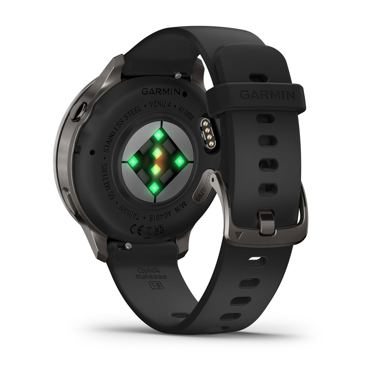 Venu® 4 – 41 mm Slate with Black Silicone Band