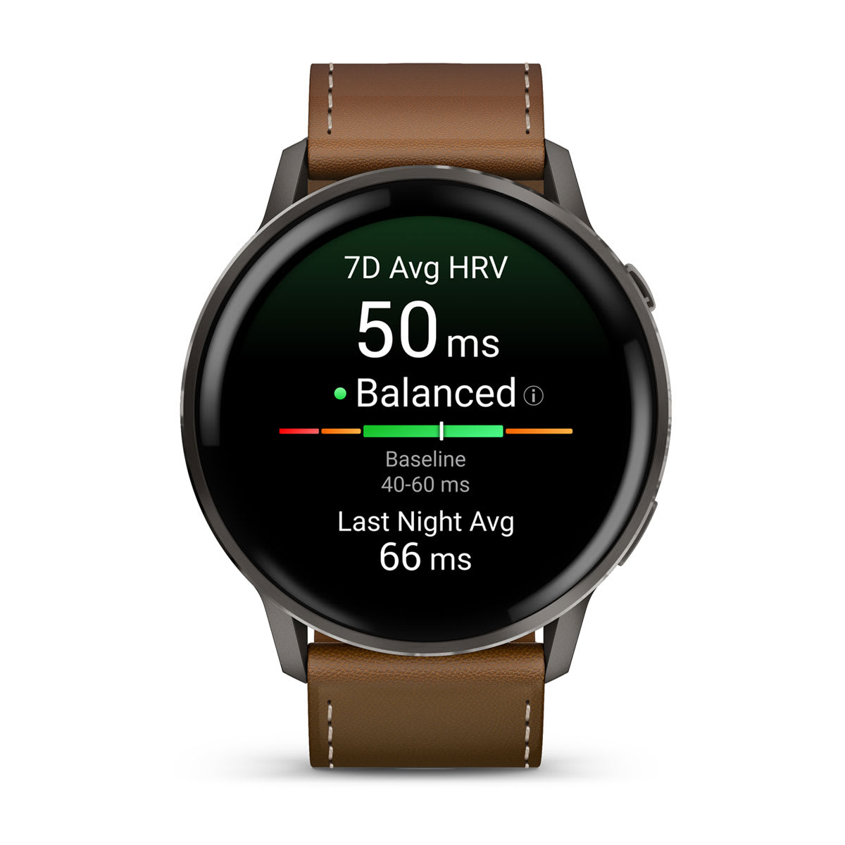 Venu® 4 – 45 mm Slate with Black Silicone Band and Brown Leather Band