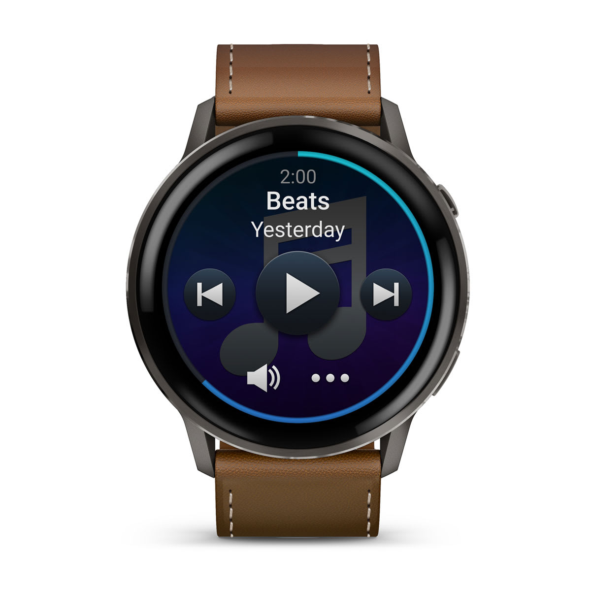 Venu® 4 – 45 mm Slate with Black Silicone Band and Brown Leather Band