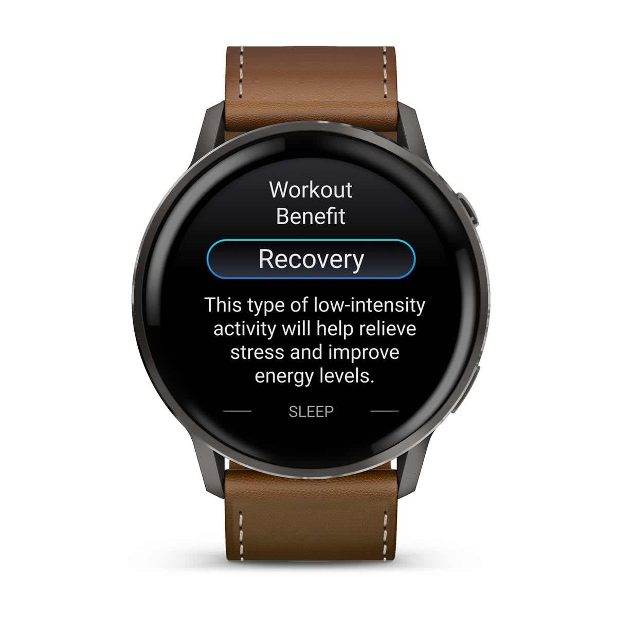 Venu® 4 – 45 mm Slate with Black Silicone Band and Brown Leather Band