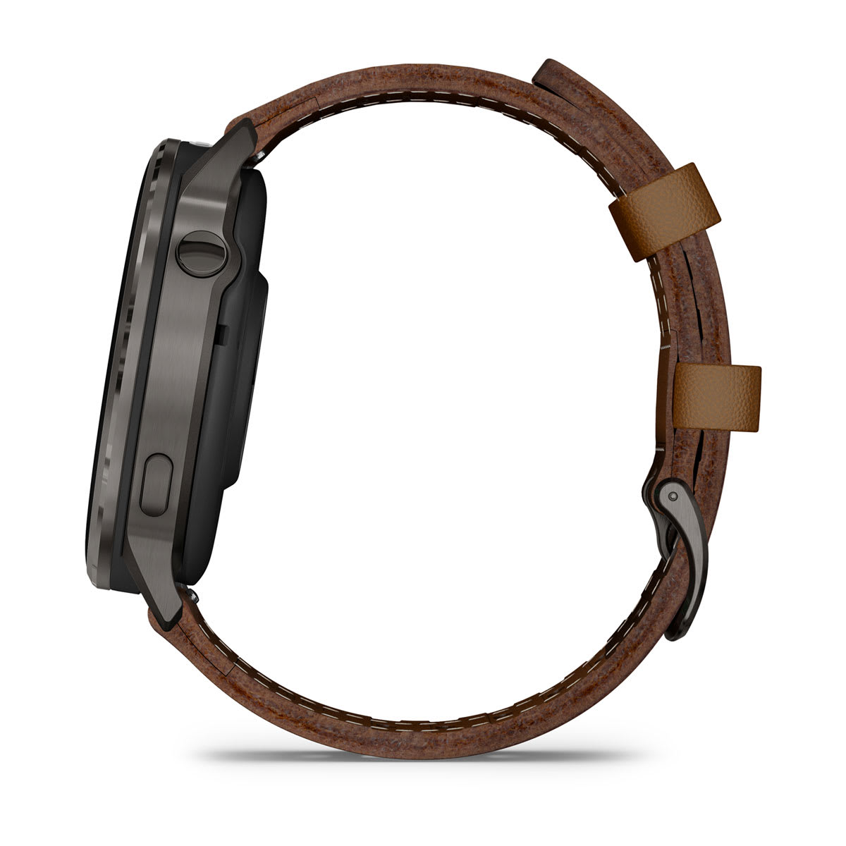 Venu® 4 – 45 mm Slate with Black Silicone Band and Brown Leather Band