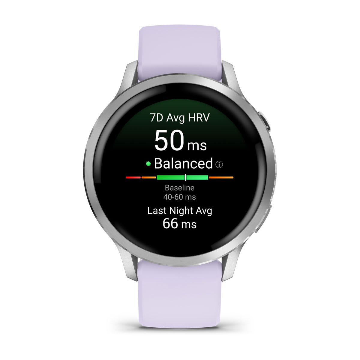 Venu® 4 – 41 mm Silver with Periwinkle Silicone Band