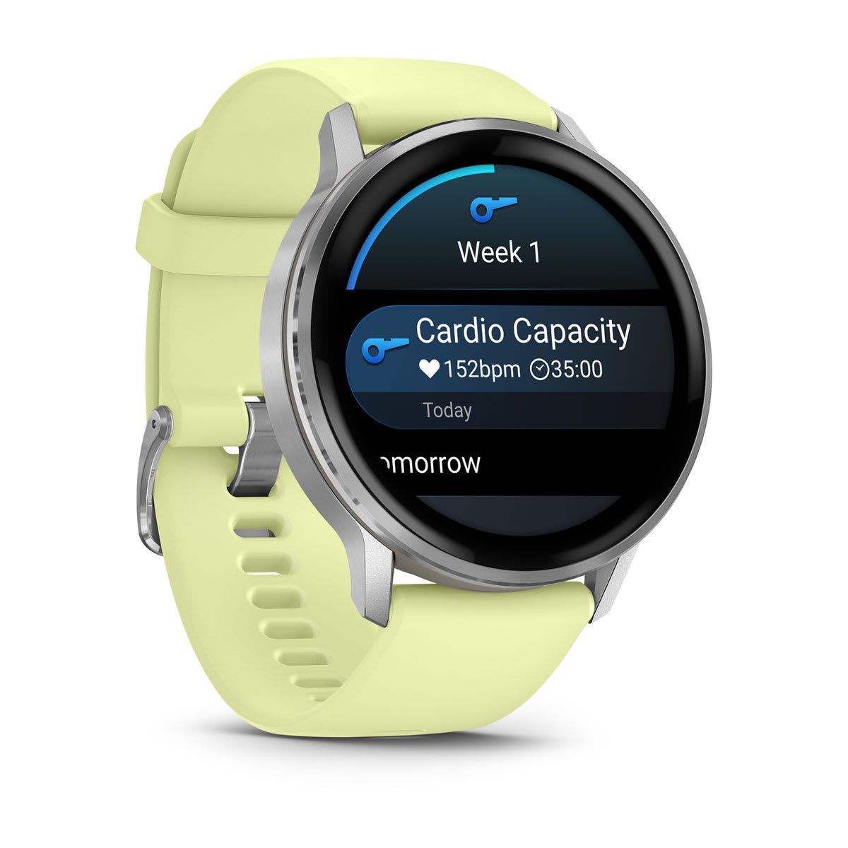 Venu® 4 – 45 mm Silver with Citron Silicone band
