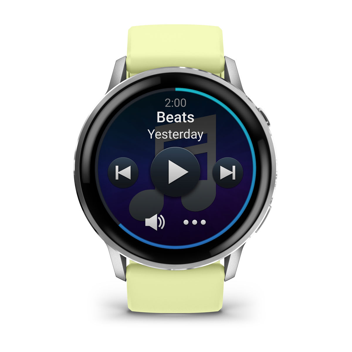 Venu® 4 – 45 mm Silver with Citron Silicone band