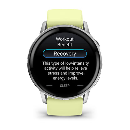 Venu® 4 – 45 mm Silver with Citron Silicone band