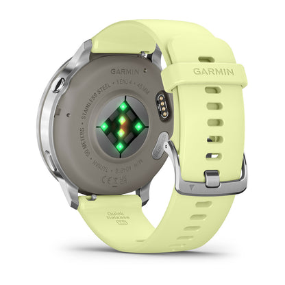 Venu® 4 – 45 mm Silver with Citron Silicone band