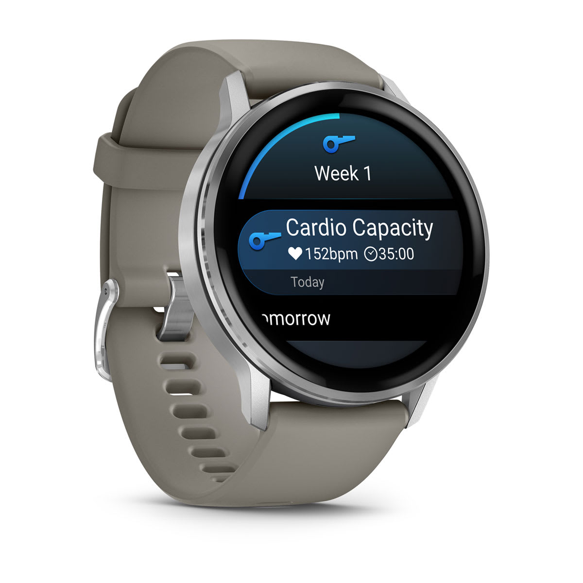 Venu® 4 – 45 mm Silver with Silver Gray Silicone Band