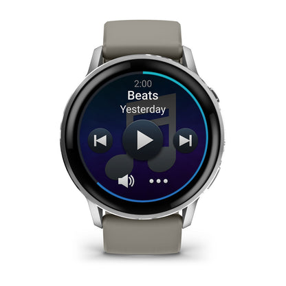 Venu® 4 – 45 mm Silver with Silver Gray Silicone Band