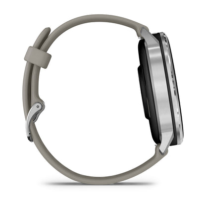 Venu® 4 – 45 mm Silver with Silver Gray Silicone Band