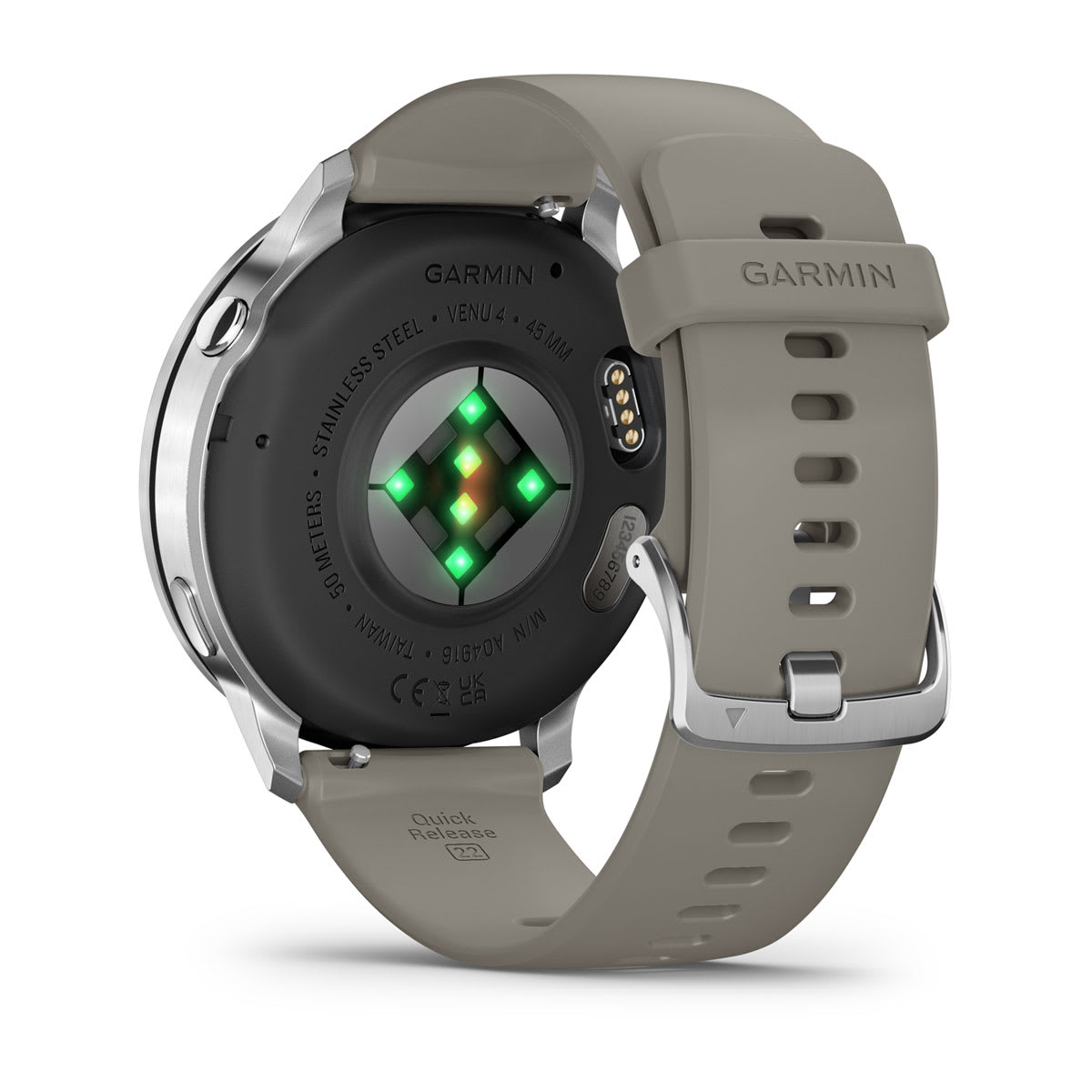Venu® 4 – 45 mm Silver with Silver Gray Silicone Band