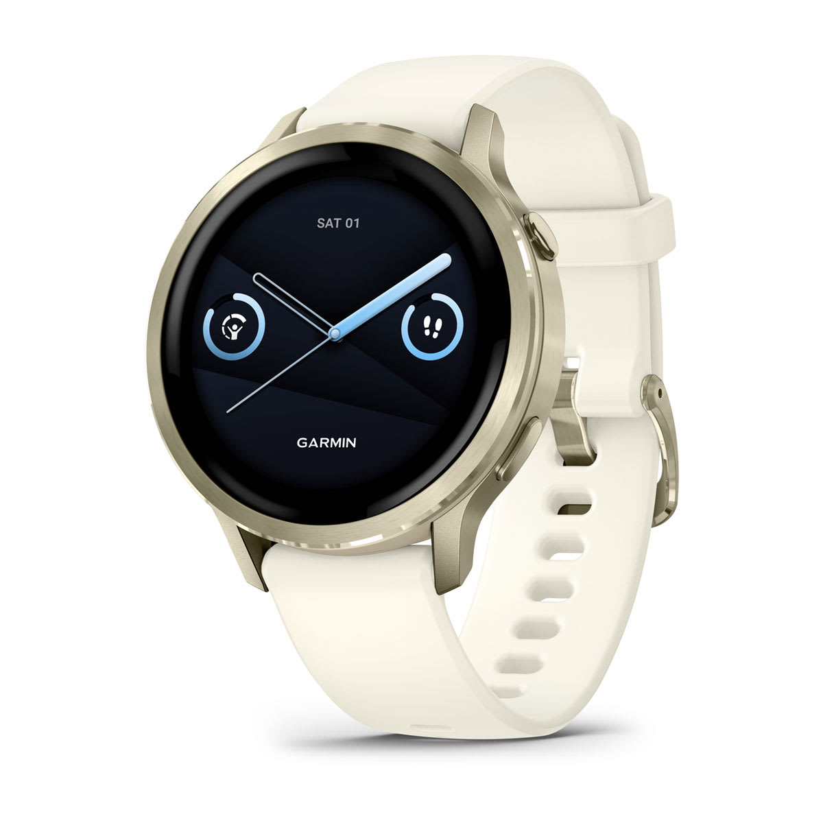 Venu® 4 – 41 mm Lunar Gold with Bone Silicone Band