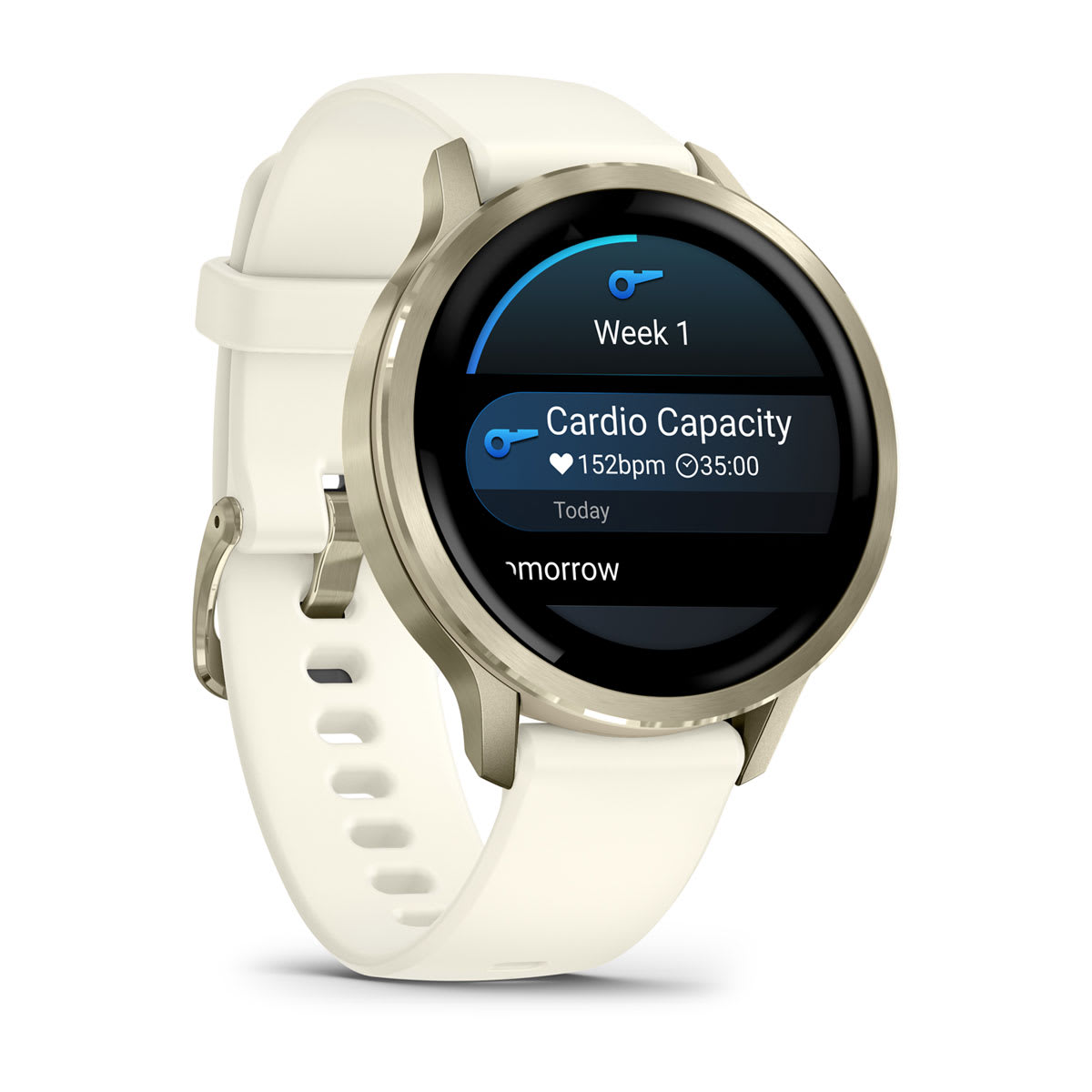Venu® 4 – 41 mm Lunar Gold with Bone Silicone Band