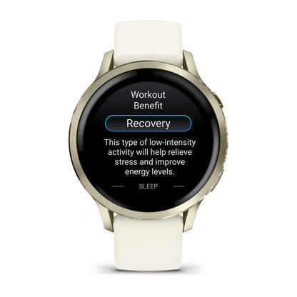 Venu® 4 – 41 mm Lunar Gold with Bone Silicone Band