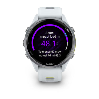 Forerunner® 970 Titanium with Whitestone Case and Whitestone/Translucent Amp Yellow Band